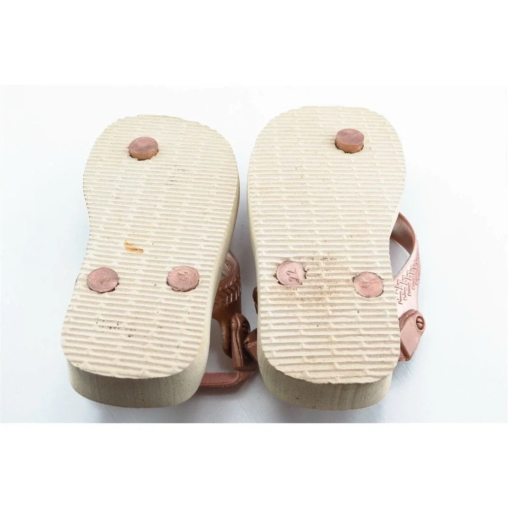 Havaianas Toddler‎ Girls 8 Medium Brown Flip Flop Synthetic